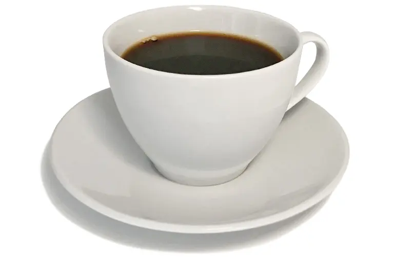 Tasse Kaffee auf einer Untertasse